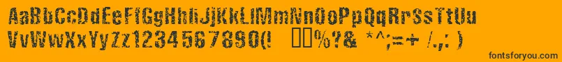 FistrorattedNormal-Schriftart – Schwarze Schriften auf orangefarbenem Hintergrund