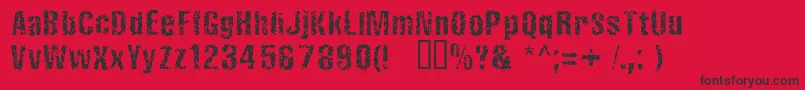 FistrorattedNormal Font – Black Fonts on Red Background