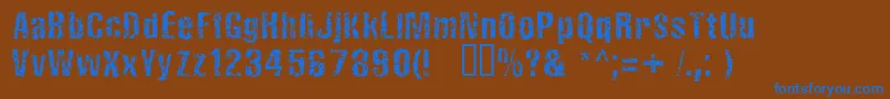 FistrorattedNormal Font – Blue Fonts on Brown Background