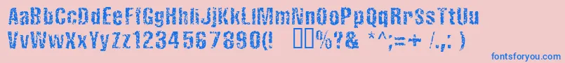 FistrorattedNormal Font – Blue Fonts on Pink Background