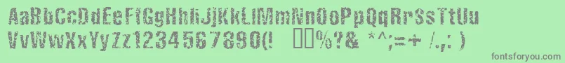 FistrorattedNormal Font – Gray Fonts on Green Background
