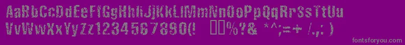 FistrorattedNormal Font – Gray Fonts on Purple Background
