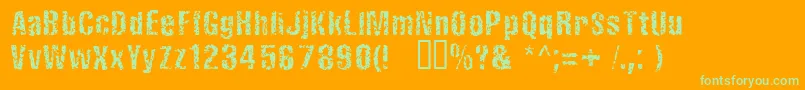 FistrorattedNormal Font – Green Fonts on Orange Background