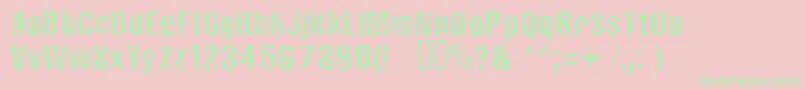 FistrorattedNormal Font – Green Fonts on Pink Background