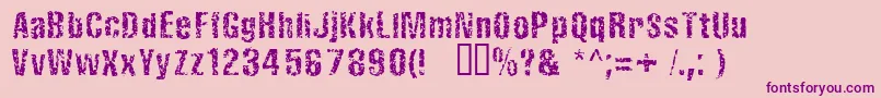 FistrorattedNormal Font – Purple Fonts on Pink Background