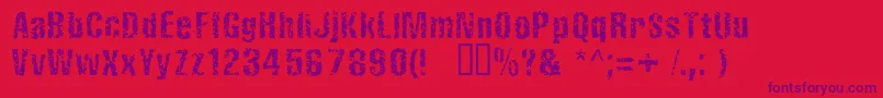 フォントFistrorattedNormal – 赤い背景に紫のフォント