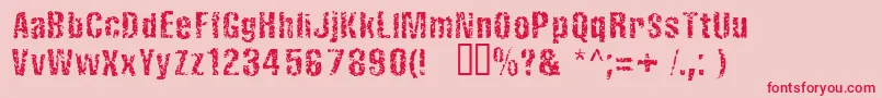 フォントFistrorattedNormal – ピンクの背景に赤い文字