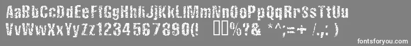フォントFistrorattedNormal – 灰色の背景に白い文字