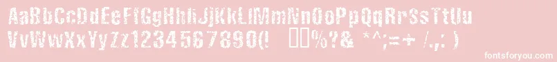 FistrorattedNormal-Schriftart – Weiße Schriften auf rosa Hintergrund