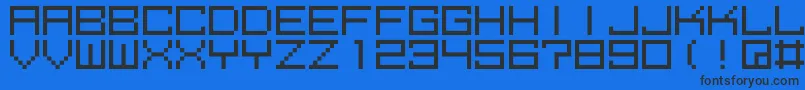 フォントM39 – 黒い文字の青い背景