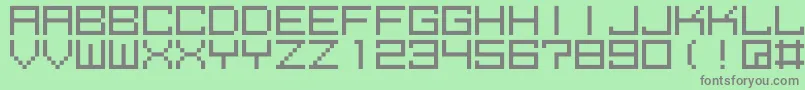 M39 Font – Gray Fonts on Green Background
