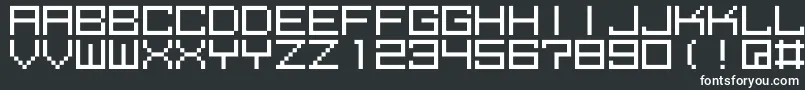 M39-fontti – valkoiset fontit mustalla taustalla