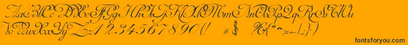 MirellaScriptLimitedFreeVersion Font – Black Fonts on Orange Background