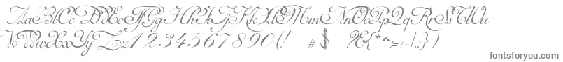 フォントMirellaScriptLimitedFreeVersion – 白い背景に灰色の文字