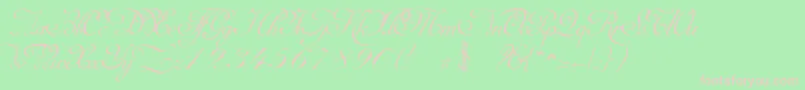 MirellaScriptLimitedFreeVersion Font – Pink Fonts on Green Background