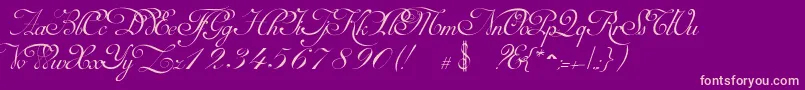 MirellaScriptLimitedFreeVersion Font – Pink Fonts on Purple Background