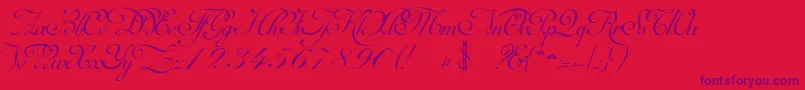 fuente MirellaScriptLimitedFreeVersion – Fuentes Moradas Sobre Fondo Rojo