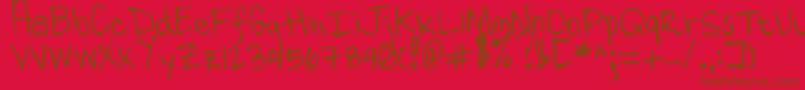 TenMillionFireflies Font – Brown Fonts on Red Background