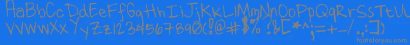 TenMillionFireflies Font – Gray Fonts on Blue Background