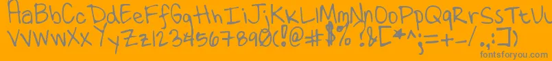 TenMillionFireflies Font – Gray Fonts on Orange Background