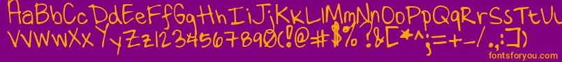 TenMillionFireflies Font – Orange Fonts on Purple Background