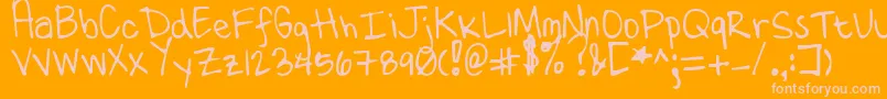 TenMillionFireflies Font – Pink Fonts on Orange Background