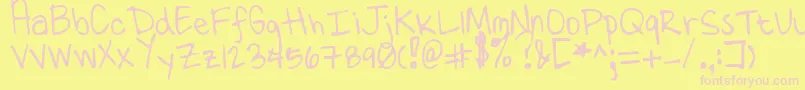 TenMillionFireflies Font – Pink Fonts on Yellow Background