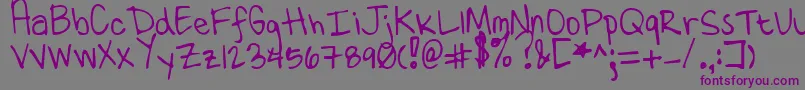 TenMillionFireflies Font – Purple Fonts on Gray Background