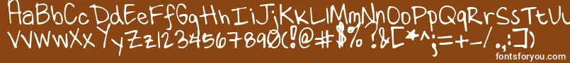 TenMillionFireflies Font – White Fonts on Brown Background