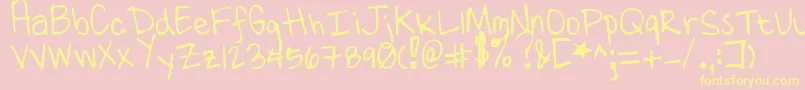 TenMillionFireflies Font – Yellow Fonts on Pink Background