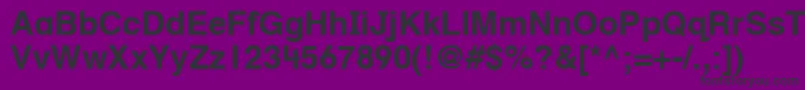 HelveticaTextbookLtBold Font – Black Fonts on Purple Background