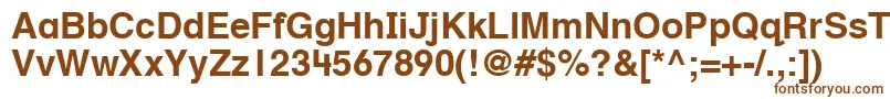 HelveticaTextbookLtBold-fontti – ruskeat fontit valkoisella taustalla