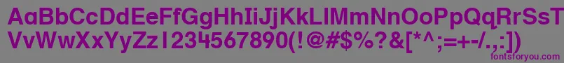 HelveticaTextbookLtBold-fontti – violetit fontit harmaalla taustalla