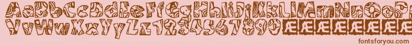 SwirledBrk Font – Brown Fonts on Pink Background