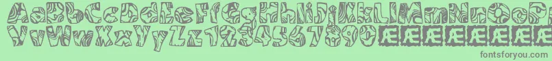 SwirledBrk Font – Gray Fonts on Green Background