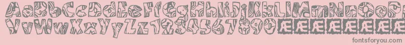 SwirledBrk Font – Gray Fonts on Pink Background