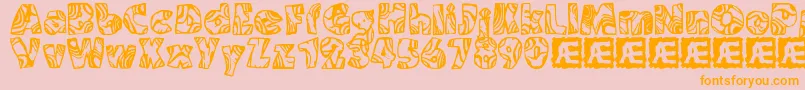 SwirledBrk Font – Orange Fonts on Pink Background