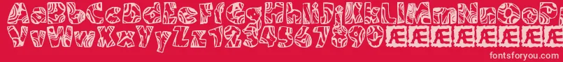 SwirledBrk Font – Pink Fonts on Red Background