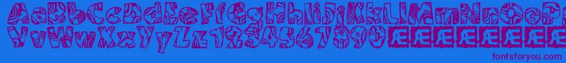 SwirledBrk Font – Purple Fonts on Blue Background
