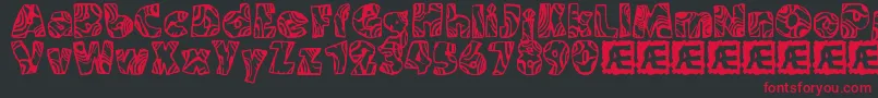 SwirledBrk Font – Red Fonts on Black Background