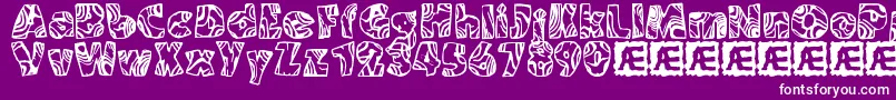 SwirledBrk Font – White Fonts on Purple Background