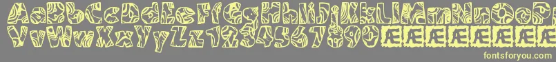 SwirledBrk Font – Yellow Fonts on Gray Background