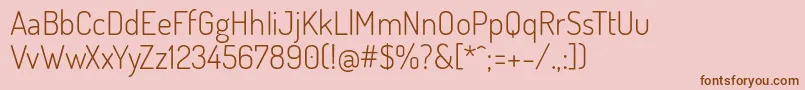 DosisLight Font – Brown Fonts on Pink Background