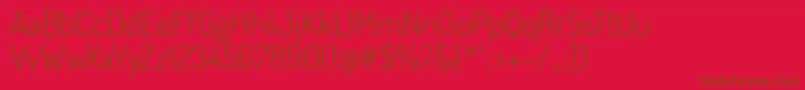 DosisLight Font – Brown Fonts on Red Background