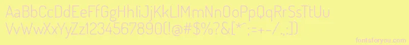 DosisLight Font – Pink Fonts on Yellow Background