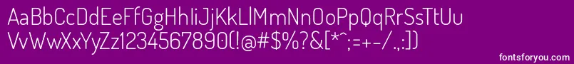 DosisLight Font – White Fonts on Purple Background