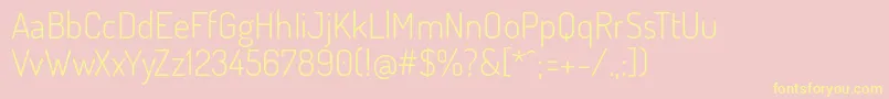 DosisLight Font – Yellow Fonts on Pink Background