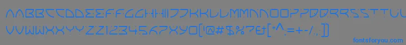 フォントFranoschLtLight – 灰色の背景に青い文字