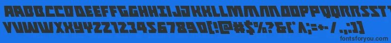 Halfshellheroleft Font – Black Fonts on Blue Background