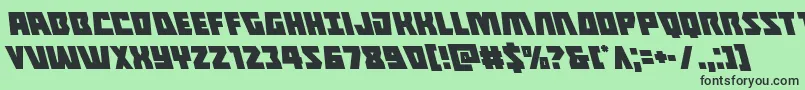 Halfshellheroleft Font – Black Fonts on Green Background